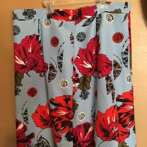Nordstrom Classiques Red Poppy Floral Skirt-16
